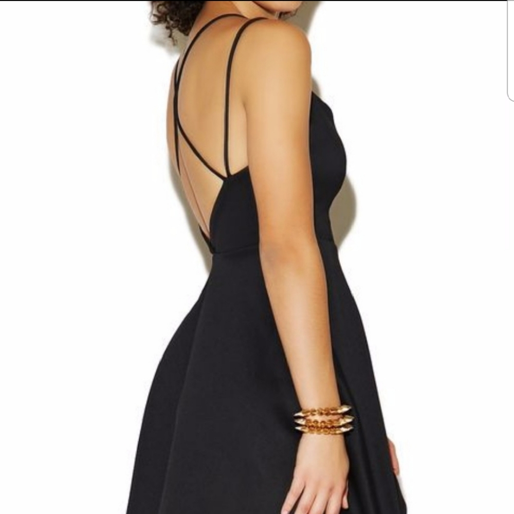 Crush by ABC Family black skater mini scuba dress fit & flare LBD